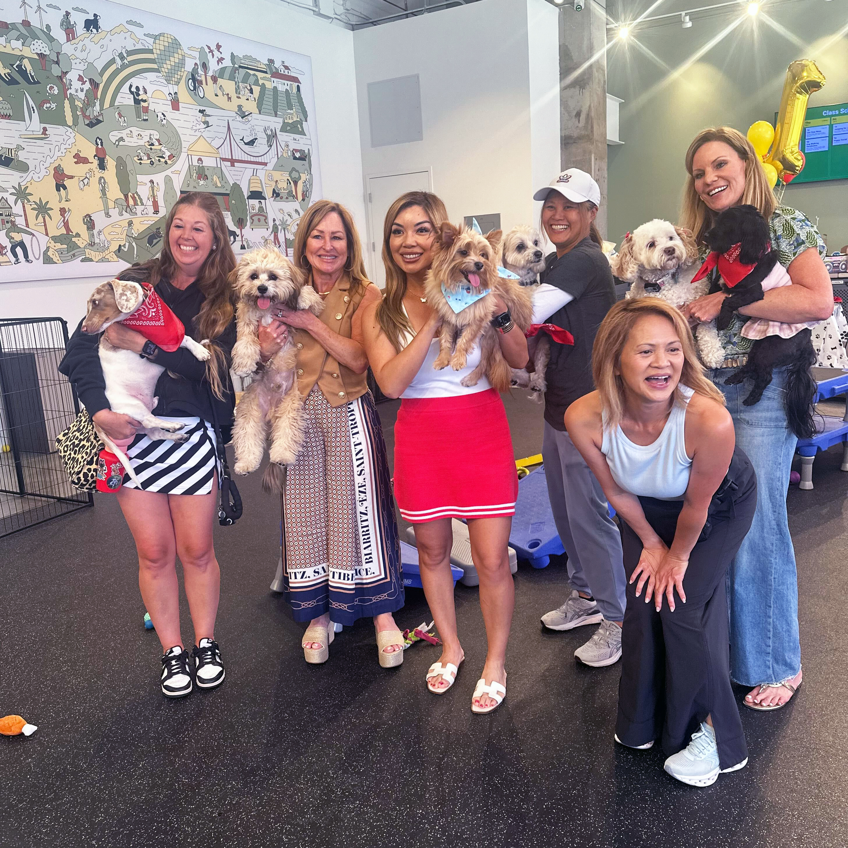 A dog celebration inside The Hub